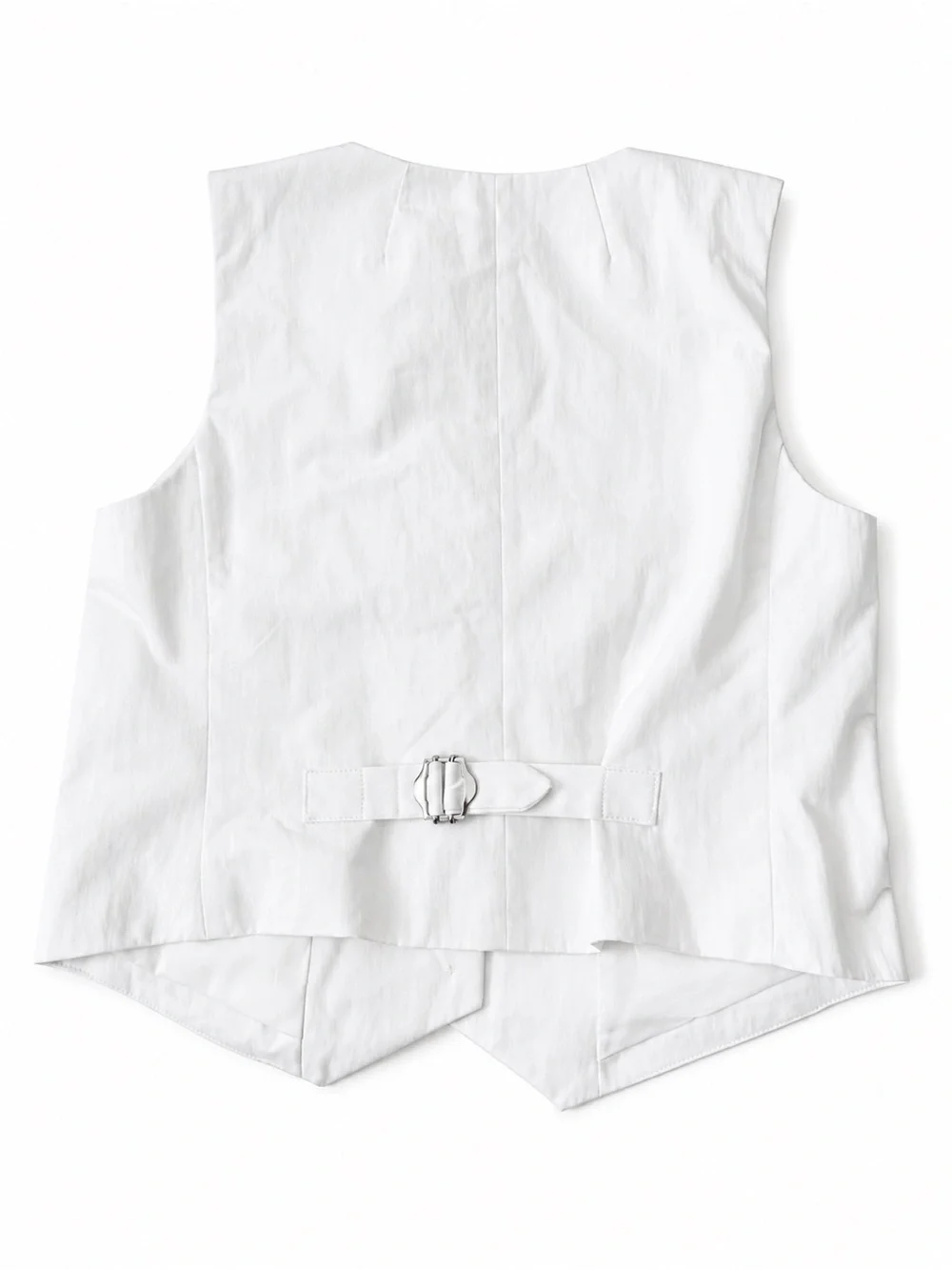 NWT J.Crew Shrunken V-Neck Vest Top White Size 4 Tailored Button Front CT113